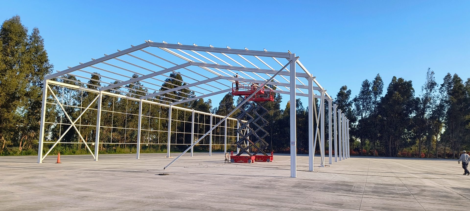 Estructura metálica de galpón — Sociedad Agroforestal Santa María SpA