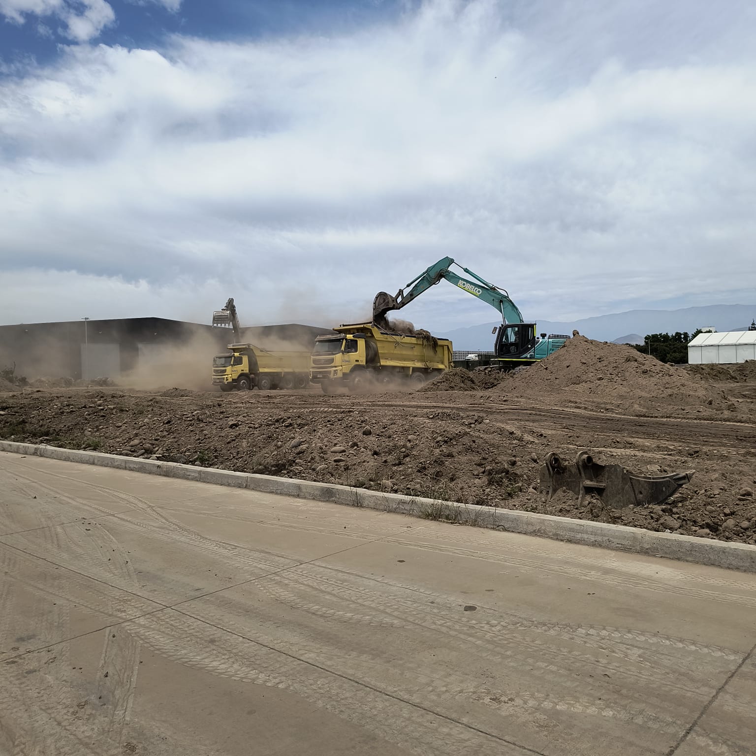 Preparación de terreno para obra industrial — Sociedad Agroforestal Santa María SpA